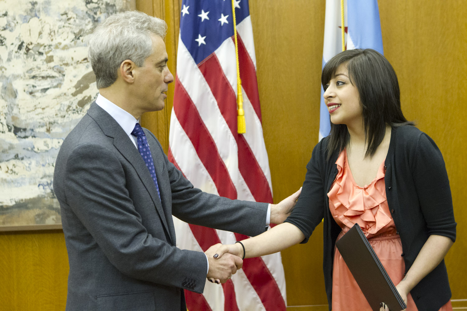 Mayor Emanuel Recognizes Chicago College Student Ariel Aguilera for Civic Leadership and Highlights the Importance of Volunteerism